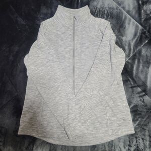 Women's Gray Zip-Up Top